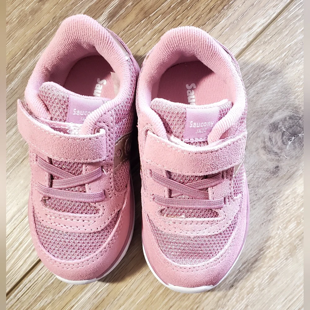 Saucony Kids' Jazz Lite Pink Blush Sneakers Suede Size 5 1/2